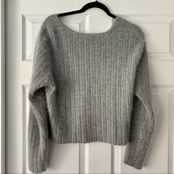 Xhilaration Stretch Cardigan Sweater Rabbit Hair Nylon Blend Buttons - Picture 4 of 5